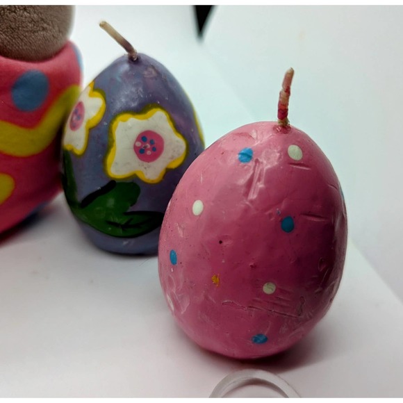 Easter Pusheen 2016 Cat Egg plush 4056994 Grey pink yellow blue bonus Candles - Picture 2 of 6